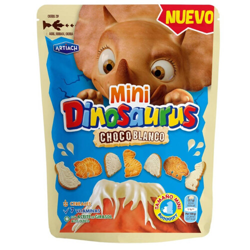 ARTIACH Galetes Mini Dinosaurus de xocolata blanca