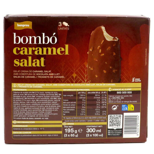 BONPREU Bombó caramel salat