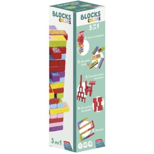 FALOMIR Joc Blocks de colors 5 en 1