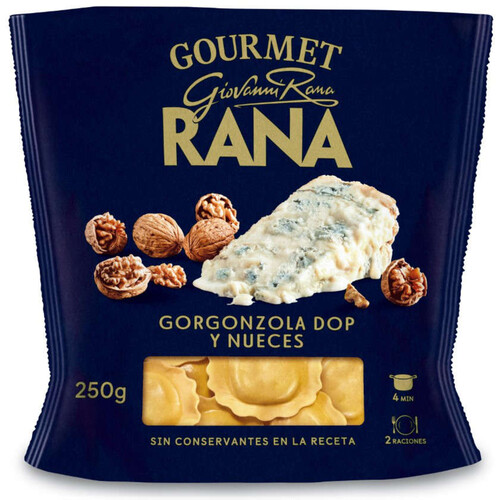 RANA Raviolis farcits de gorgonzola i nous