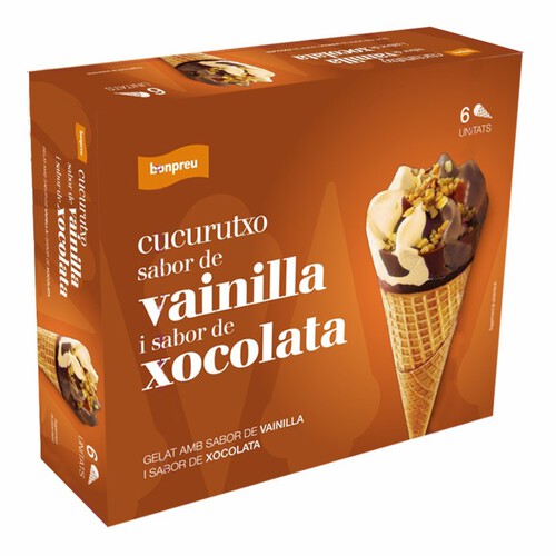 BONPREU Cucurutxo sabor de vainilla i sabor de xocolata