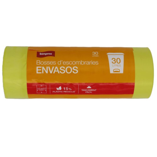 BONPREU Bosses escombraries envasos 30 L