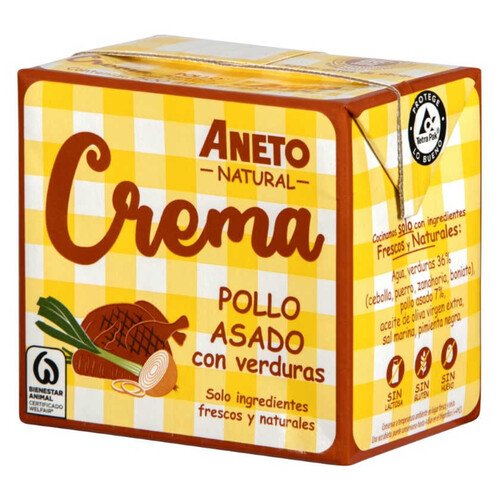 ANETO Crema de pollastre rostit amb verdures