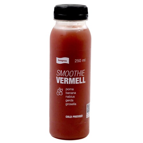 BONPREU Barreja de sucs vermell Smoothie en ampolla de 250 ml