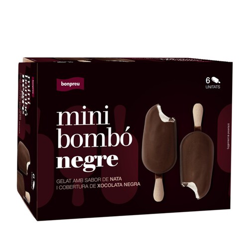 BONPREU Gelat mini bombó de xocolata negra i nata