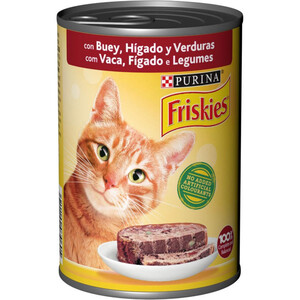 FRISKIES Comida de buey, hígado y verduras para gato adulto 0.4kg