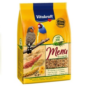 VITAKRAFT Comida menú vital para pájaros exóticos granívoros 0.5kg