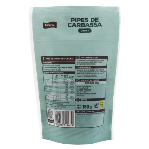 BONPREU Pipes de carbassa crues