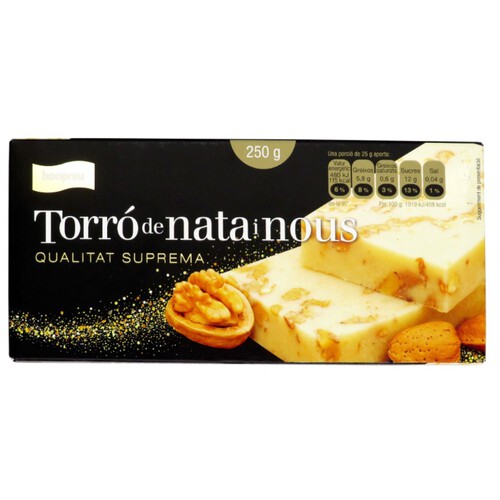 BONPREU Torró de nata i nous