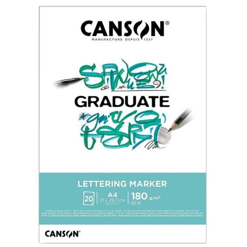 CANSON Bloc de paper blanc Lettering Marker