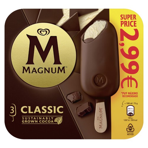 MAGNUM Gelat de xocolata i vainilla