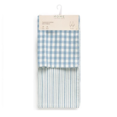 HOME INTERIORS Joc de 2 draps de cuina Blau