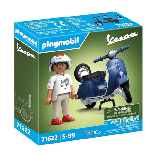 PLAYMOBIL Figura amb Vespa 150 Sprint Veloce blava