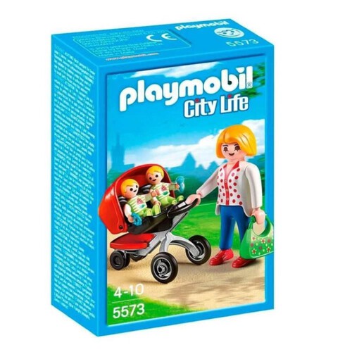 PLAYMOBIL Mare amb cotxet de bessons