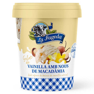 LA FAGEDA Helado de vainilla y nueces de macadamia 0.36kg