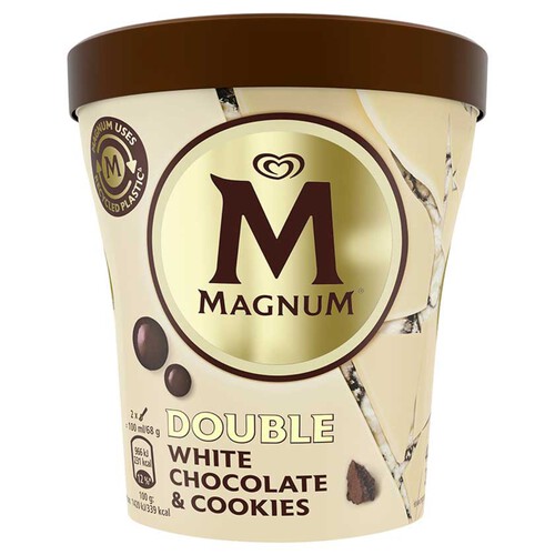 MAGNUM Gelat de xocolata blanca amb cookies