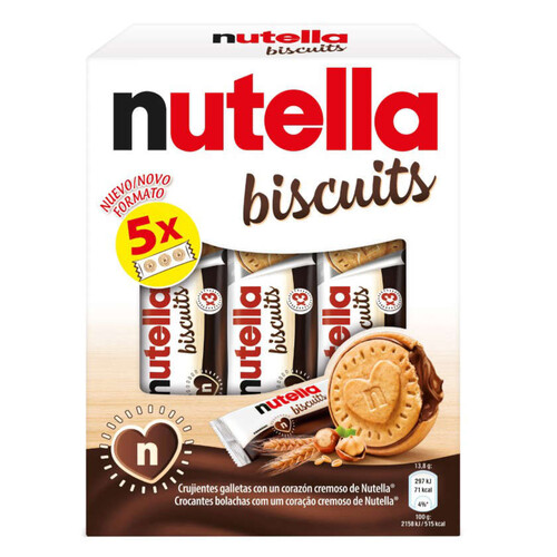 NUTELLA Galetes farcides de crema d'avellanes i cacau Biscuits