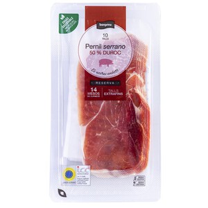 BONPREU Jamón serrano 50% duroc reserva 0.11kg