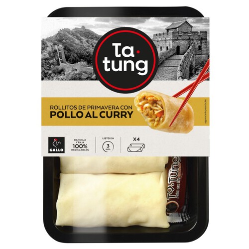 TA-TUNG Rotllets Primavera amb pollastre al curri