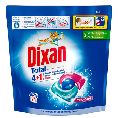 DIXAN Detergent líquid tricaps de 24 dosis