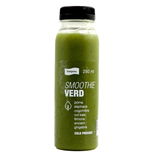 BONPREU Smoothie verd en ampolla de 250 ml