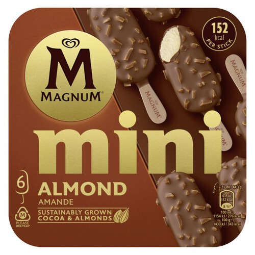 MAGNUM Gelat mini de xocolata amb ametlles