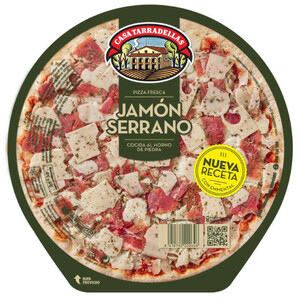 CASA TARRADELLAS Pizza fresca de jamón serrano 0.39kg