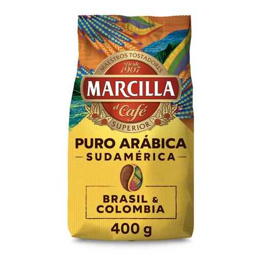 MARCILLA Cafè en gra Brasil & Colombia