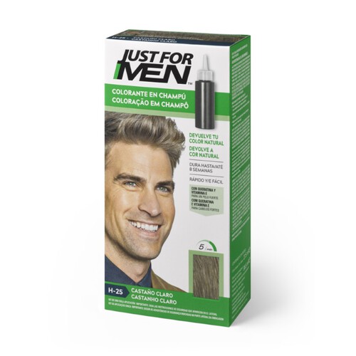 JUST FOR MEN Colorant en xampú castany clar