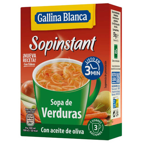 GALLINA BLANCA Sopa de verdures Sopinstant