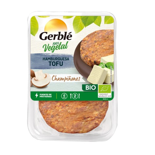 GERBLÉ Hamburguesa de tofu i bolets ecològiques