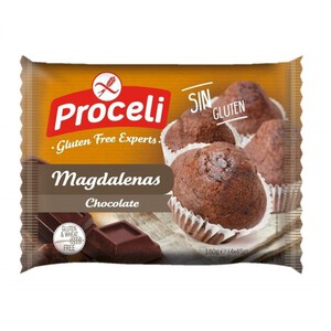 PROCELI Magdalenas de chocolate s/gluten 0.18kg