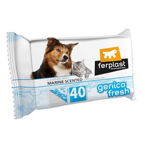 FERPLAST Toallitas higiénicas aroma a marino para perro y gato 40 por envase