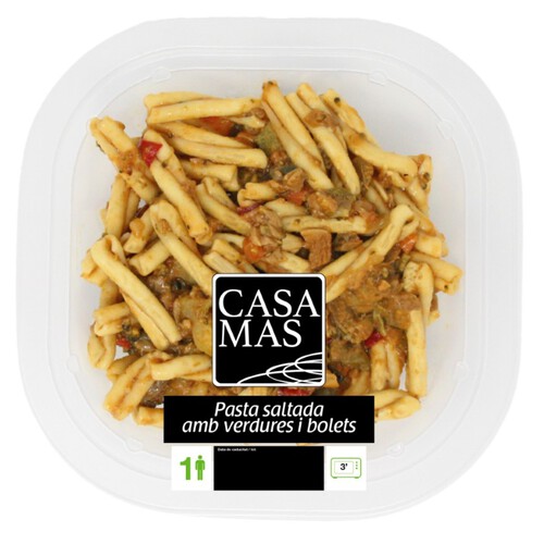 CASA MAS Pasta saltejada amb verdures i bolets