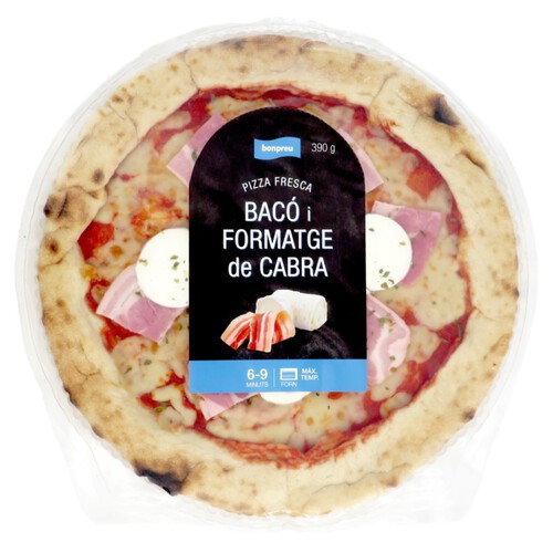 BONPREU Pizza fresca de bacó i formatge de cabra