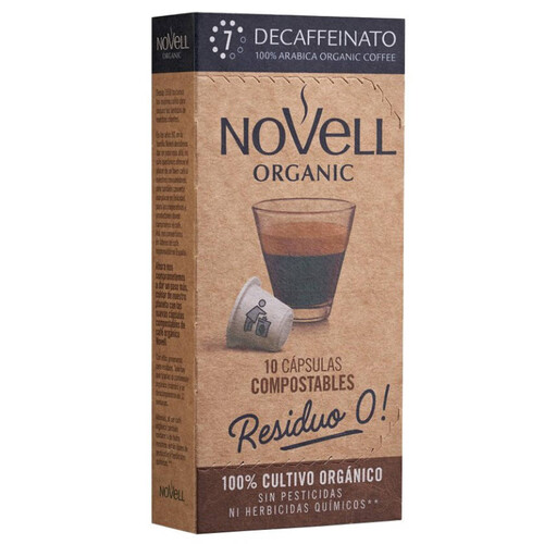 NOVELL Càpsules de cafè descafeïnat ecològiques