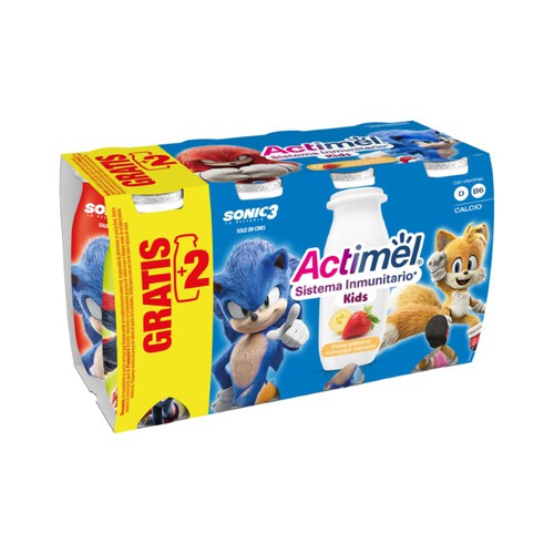 ACTIMEL Iogurt per beure de maduixa i plàtan