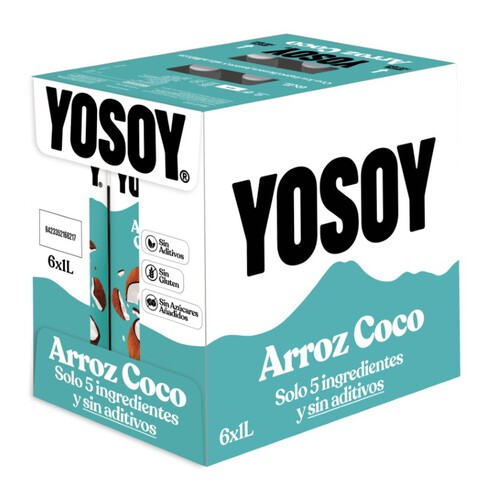 YOSOY Beguda d'arròs i coco 6x1L en cartró