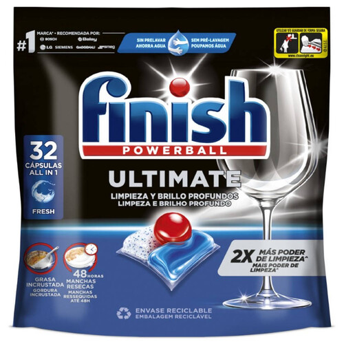 FINISH ULTIMATE Rentavaixella de 32 dosis