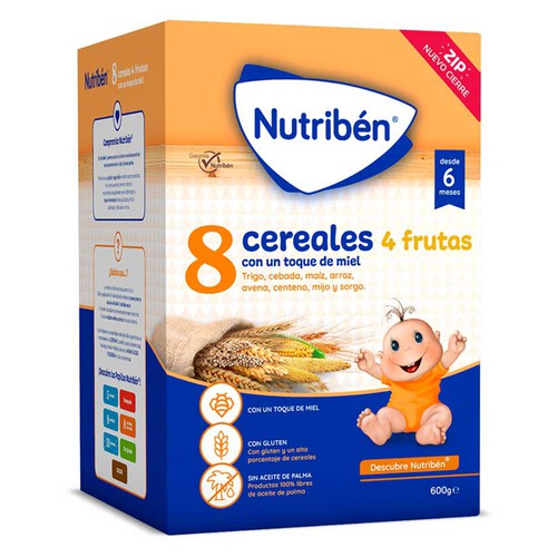 NUTRIBEN Farinetes 8 cereals amb mel i fruita