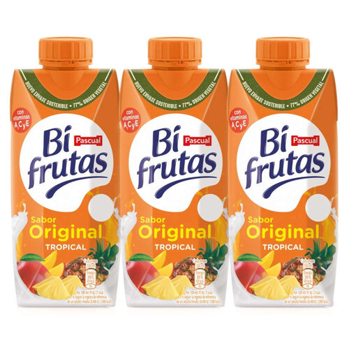 BIFRUTAS Beguda de llet i fruites Tropical en cartró