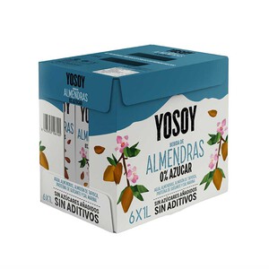 YOSOY Bebida de almendras 0% azúcar 6x1L en cartón 6L