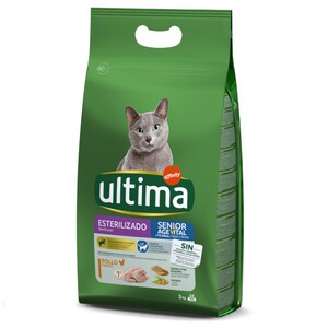 ULTIMA Comida de pollo para gato adulto esterilizado 3kg