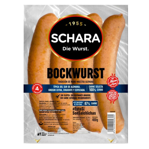 SCHARA Salsitxes tradiconals Bockwurst