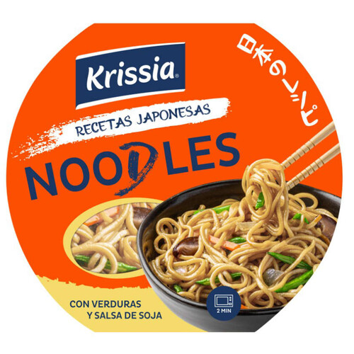 KRISSIA Noodles de surimi amb verdures i salsa de soja