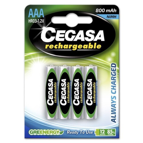 CEGASA Piles recarregables AAA HR03