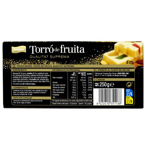 BONPREU Torró de fruita