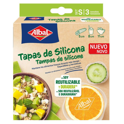 ALBAL Tapa de silicona 3 mides