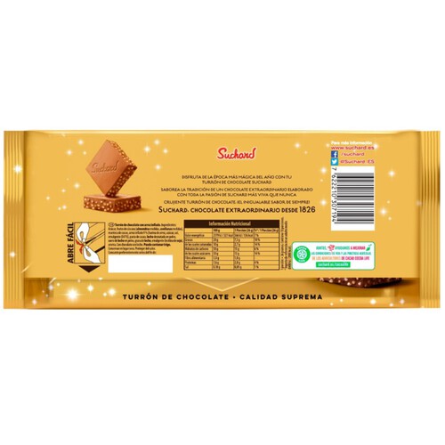 SUCHARD Torró de xocolata cruixent Clàssic