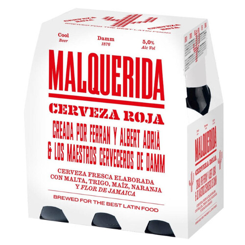 MALQUERIDA Cervesa vermella fresca 6 x 25 cl en ampolla